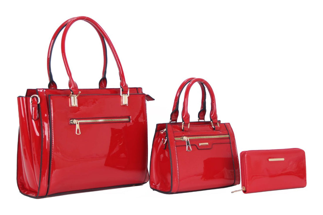 3-1 Handbags Set S2358 Red