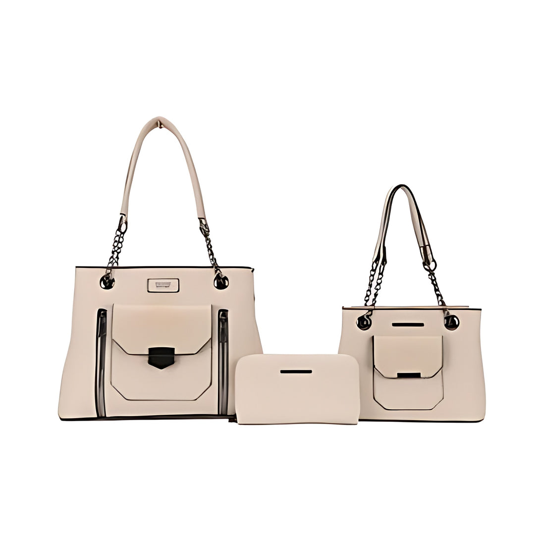 3-1 Handbags Set S2549 Beige