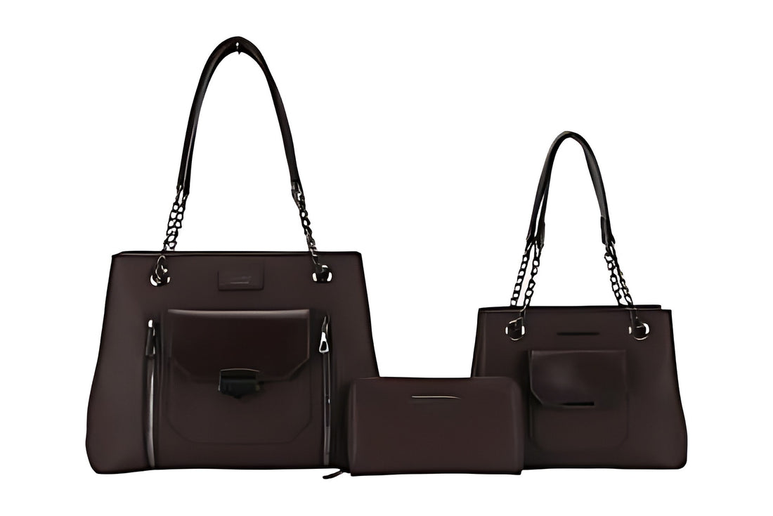 3-1 Handbags Set S2549 Chocolate Brown