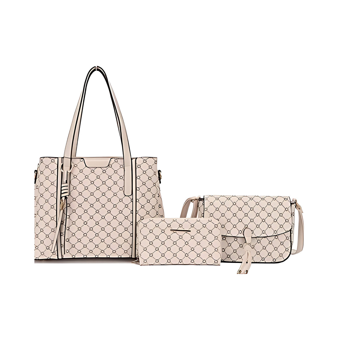 3-1 Handbags Set S2556 Beige