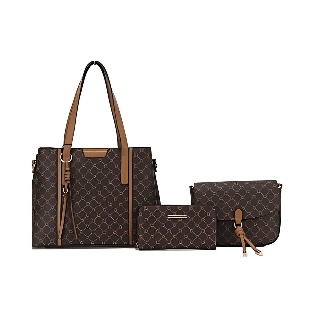 3-1 Handbags Set S2556 Brown