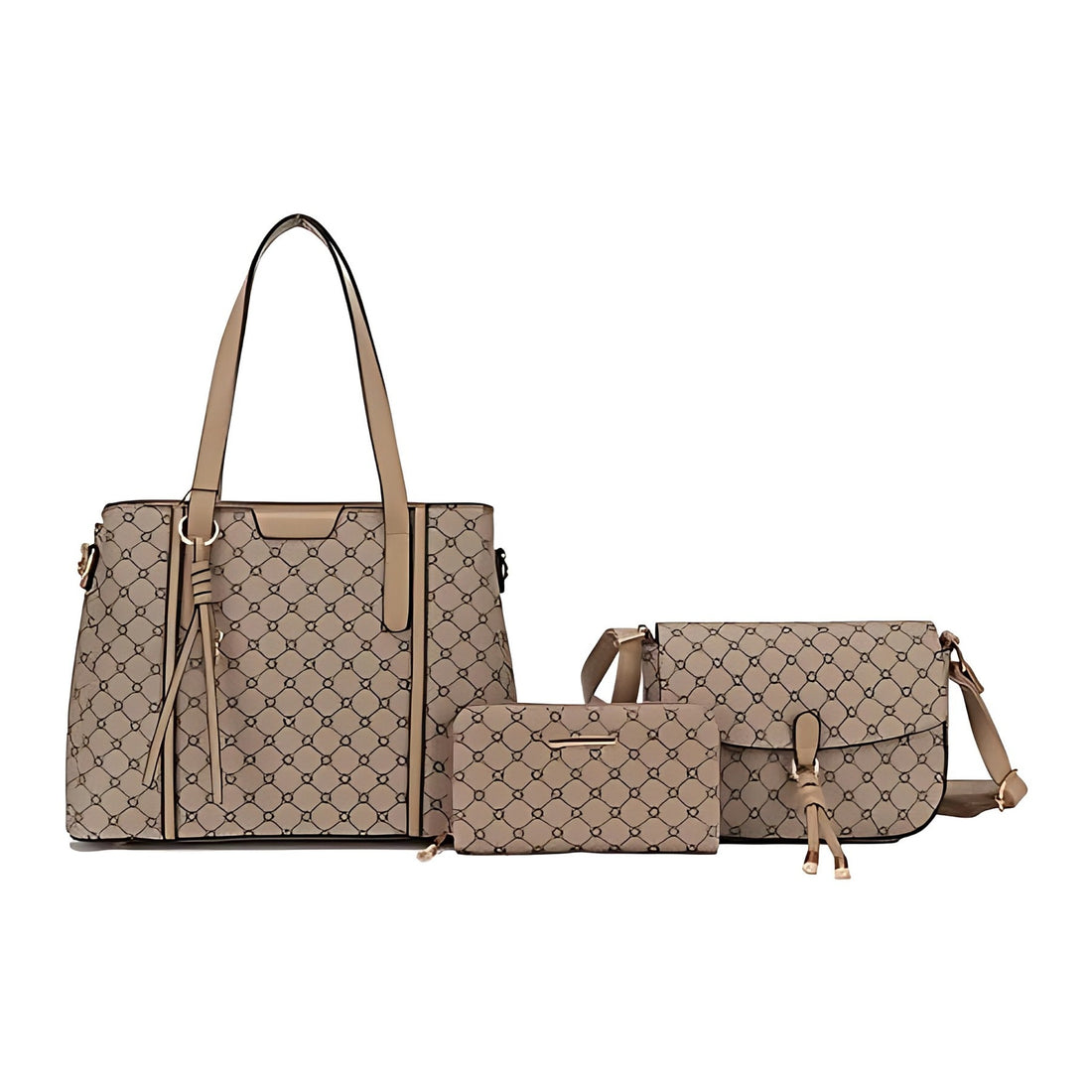 3-1 Handbags Set S2556 Taupe