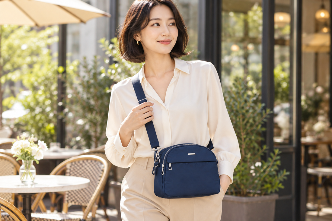 Crossbody C2458 model lifestyle photograph