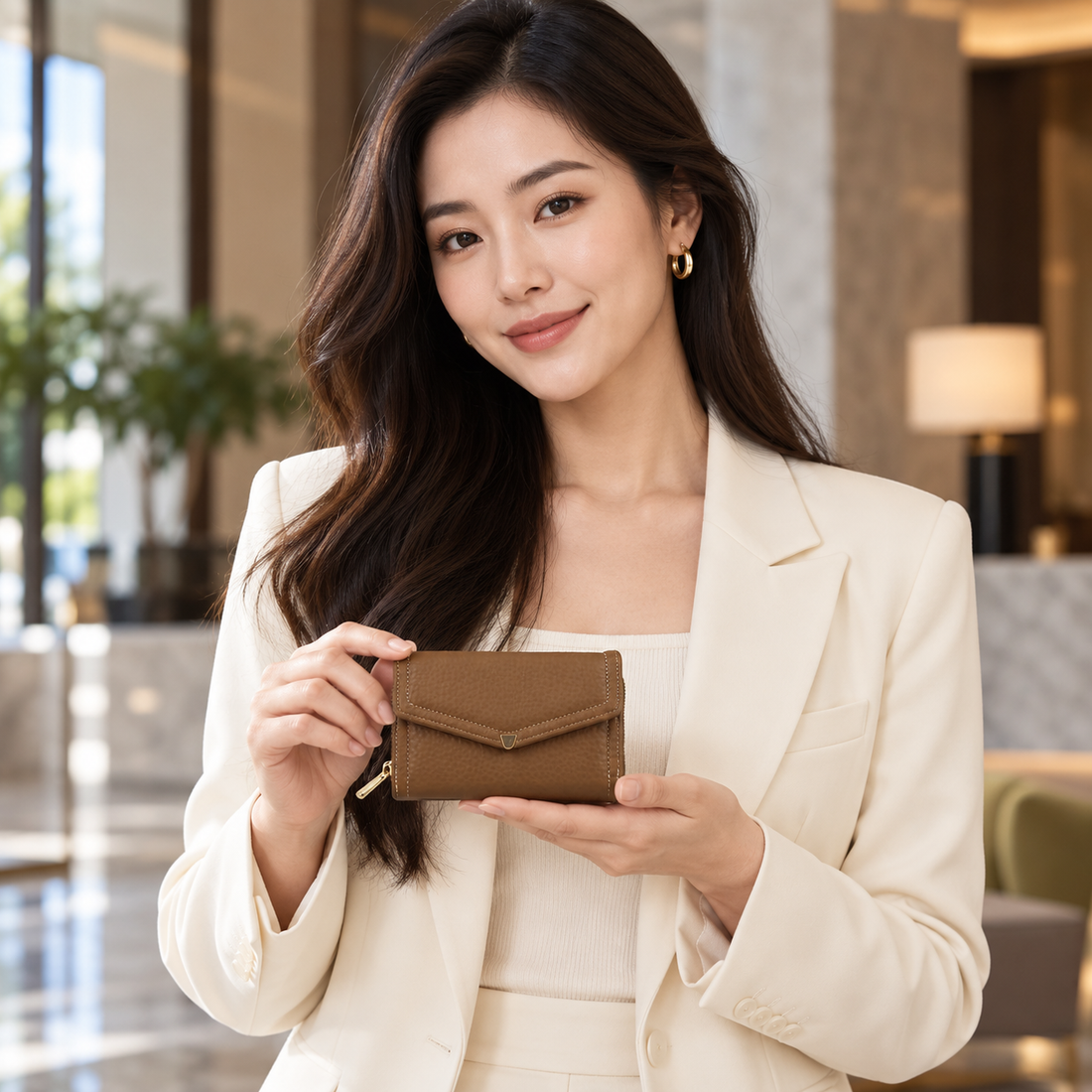 Wallet W2420 model lifestyle photograph