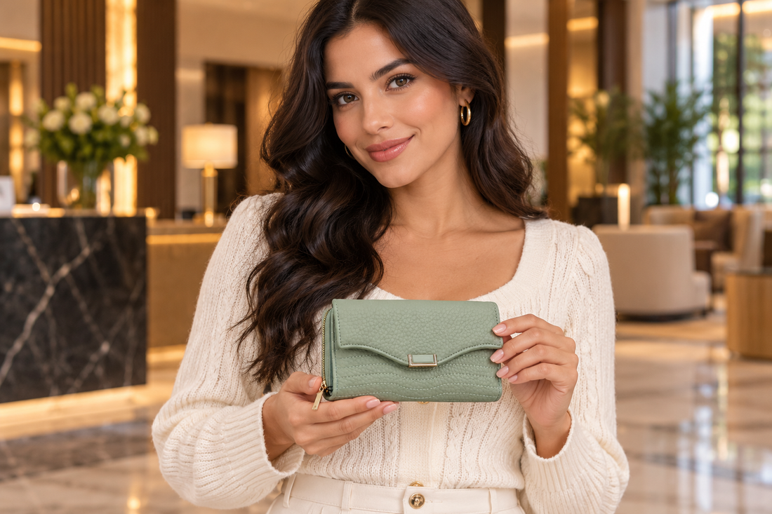Wallet W2422 model lifestyle photograph