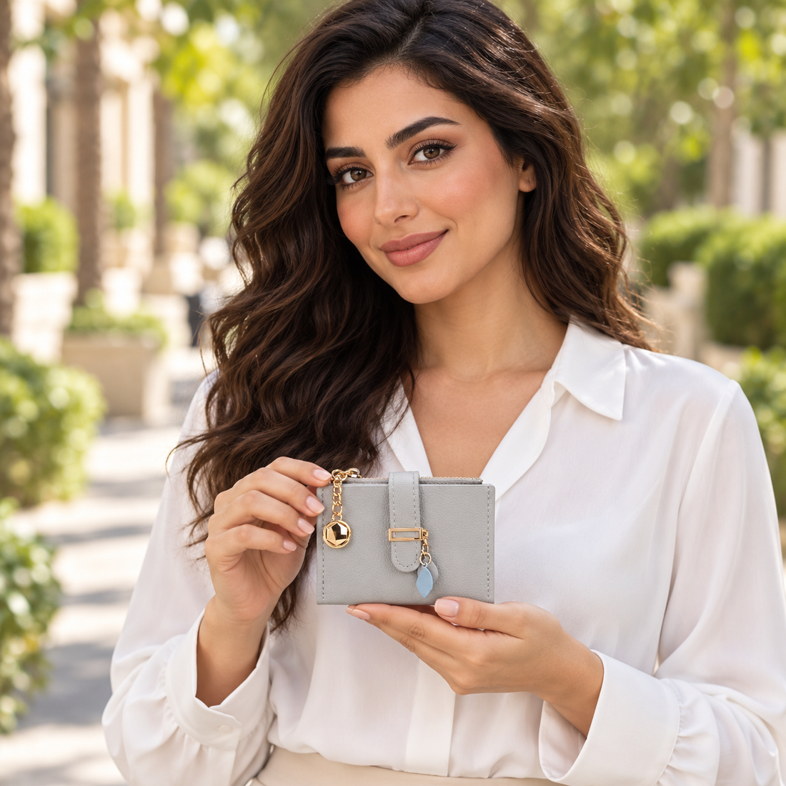 Wallet W2574 model lifestyle photograph