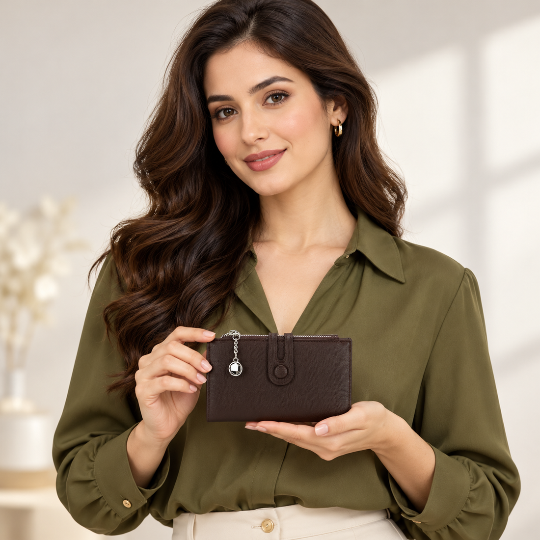 Wallet W2587 model lifestyle photograph